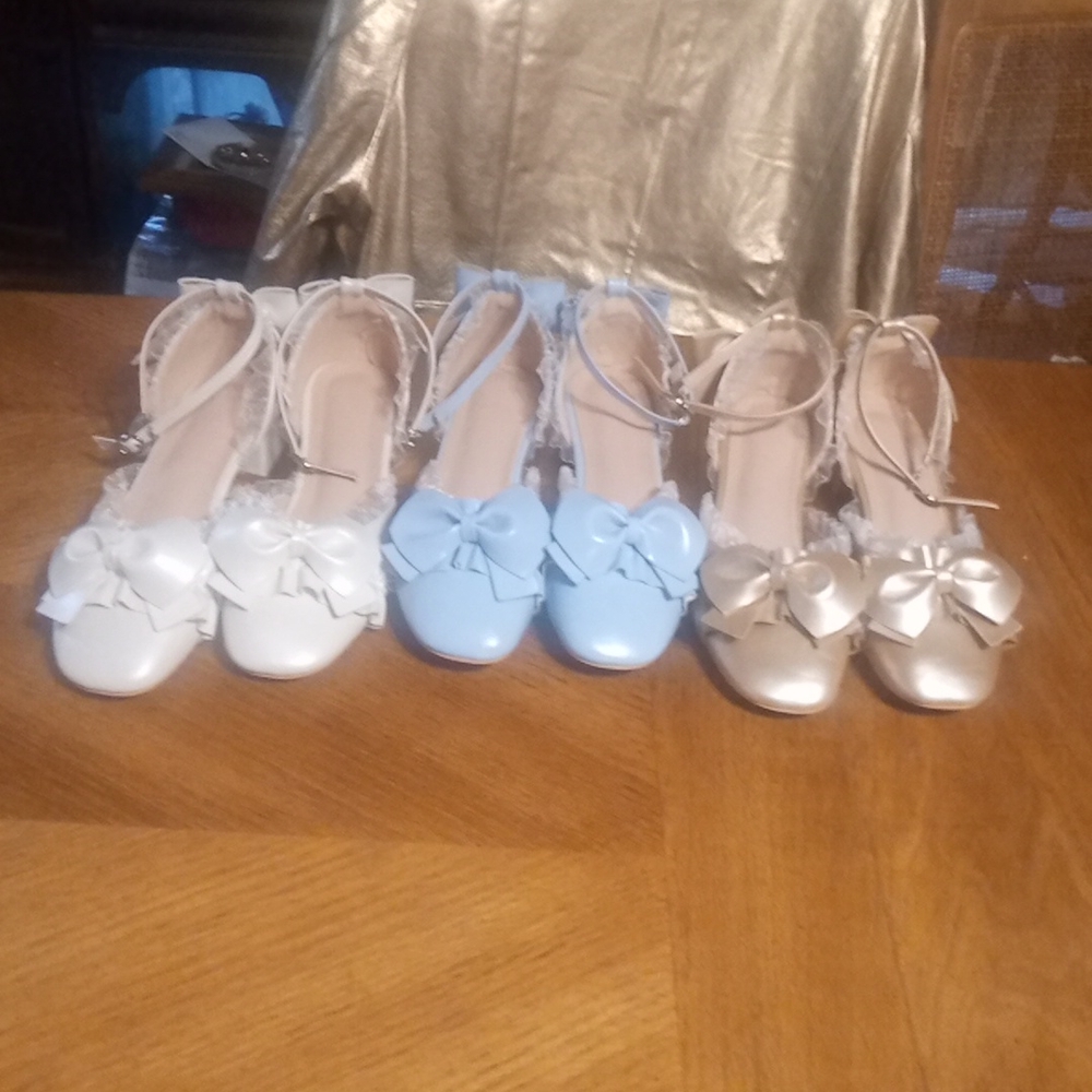 Prettiest Dress Shoes Ever! Cream, Blue or Golden